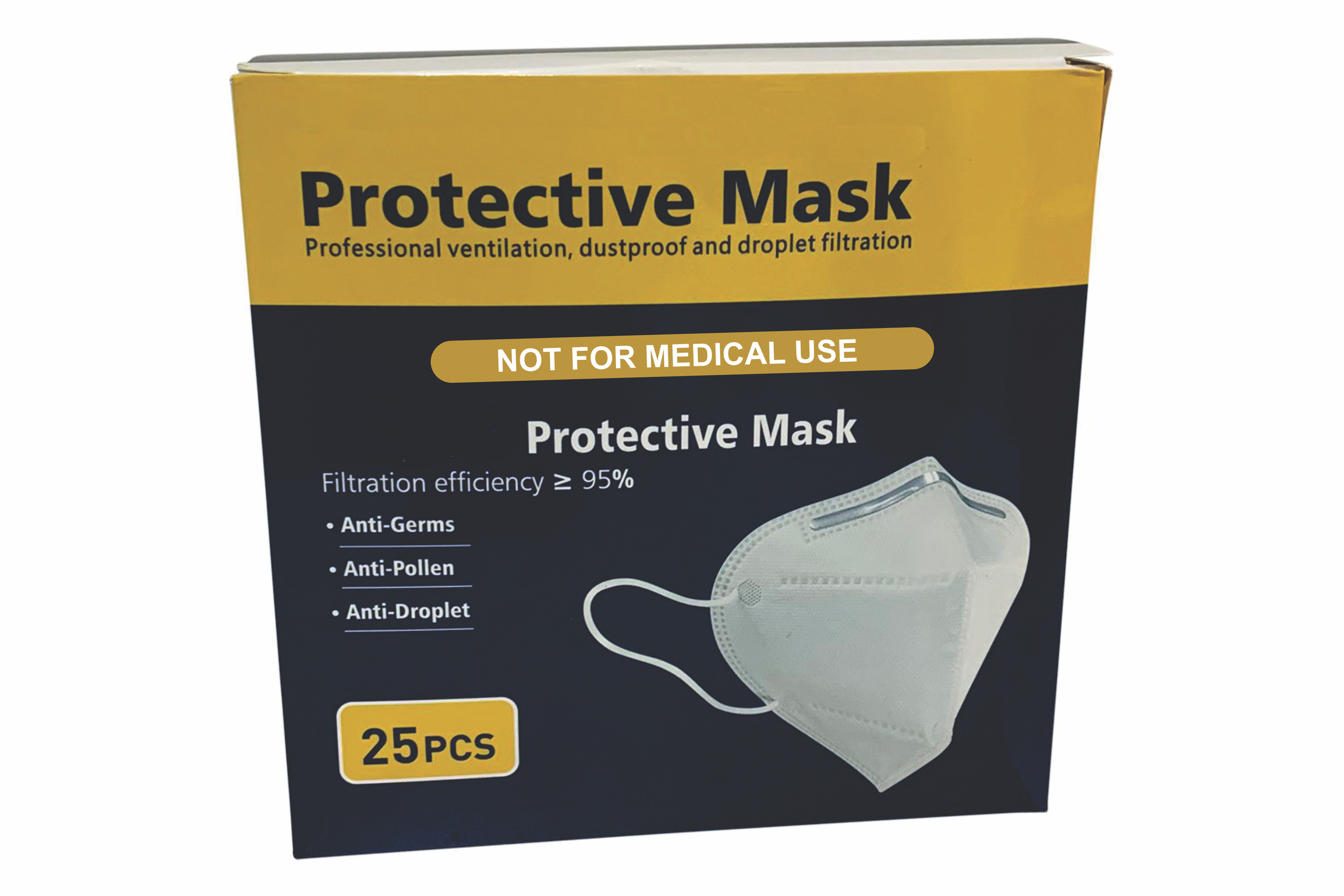 Protective Face Covering - Dust/Pollen (25 PACK) Foldable