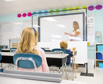 Sneeze-Block Freestanding Vinyl Divider protective shields - Image 5