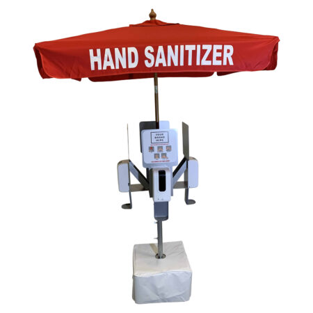 Outdoor Wind Resistant Hand Sanitizing Station (350lb Base)