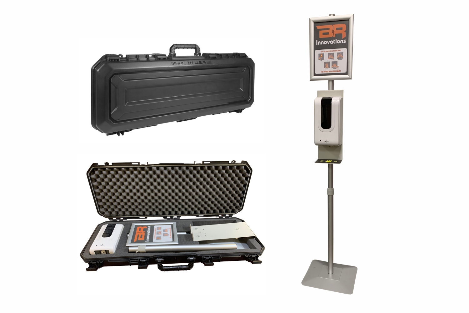 Portable Automatic Touch free gel Hand Sanitizer Station with Travel Case