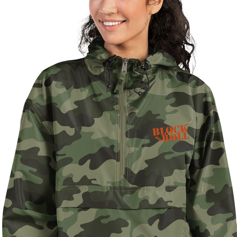 Block And Roll Embroidered Champion Packable Jacket - Image 3