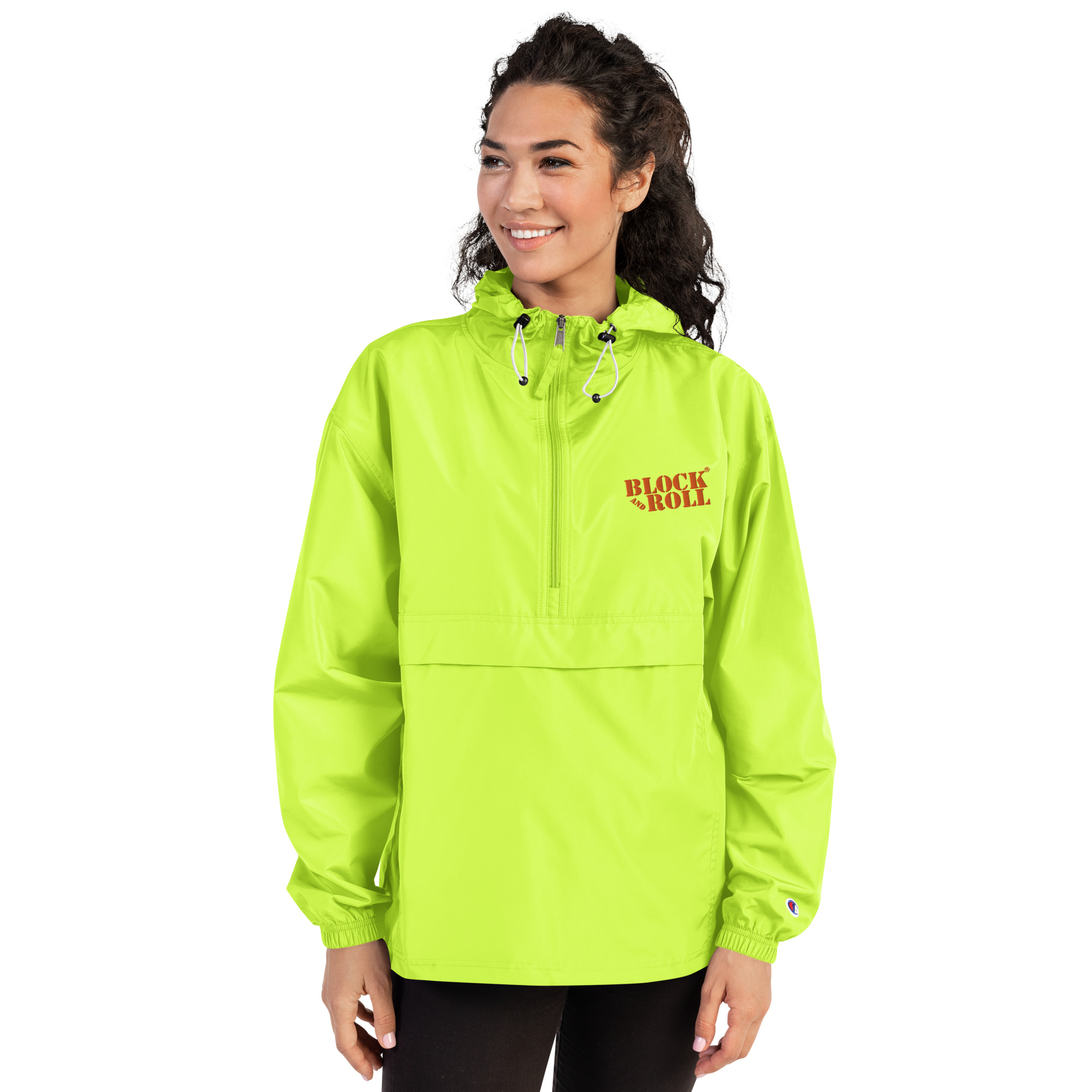 Block And Roll Embroidered Champion Packable Jacket - Image 10