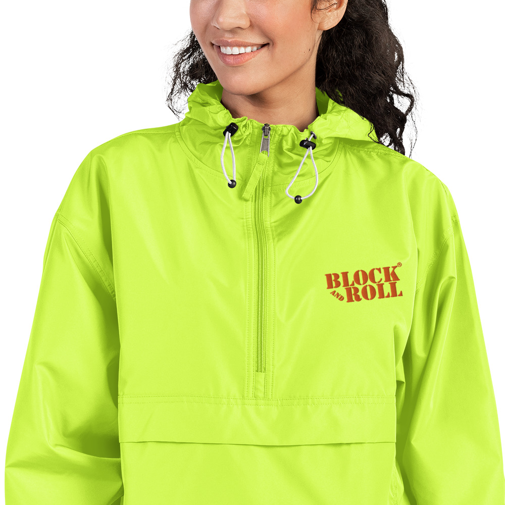 Block And Roll Embroidered Champion Packable Jacket - Image 9