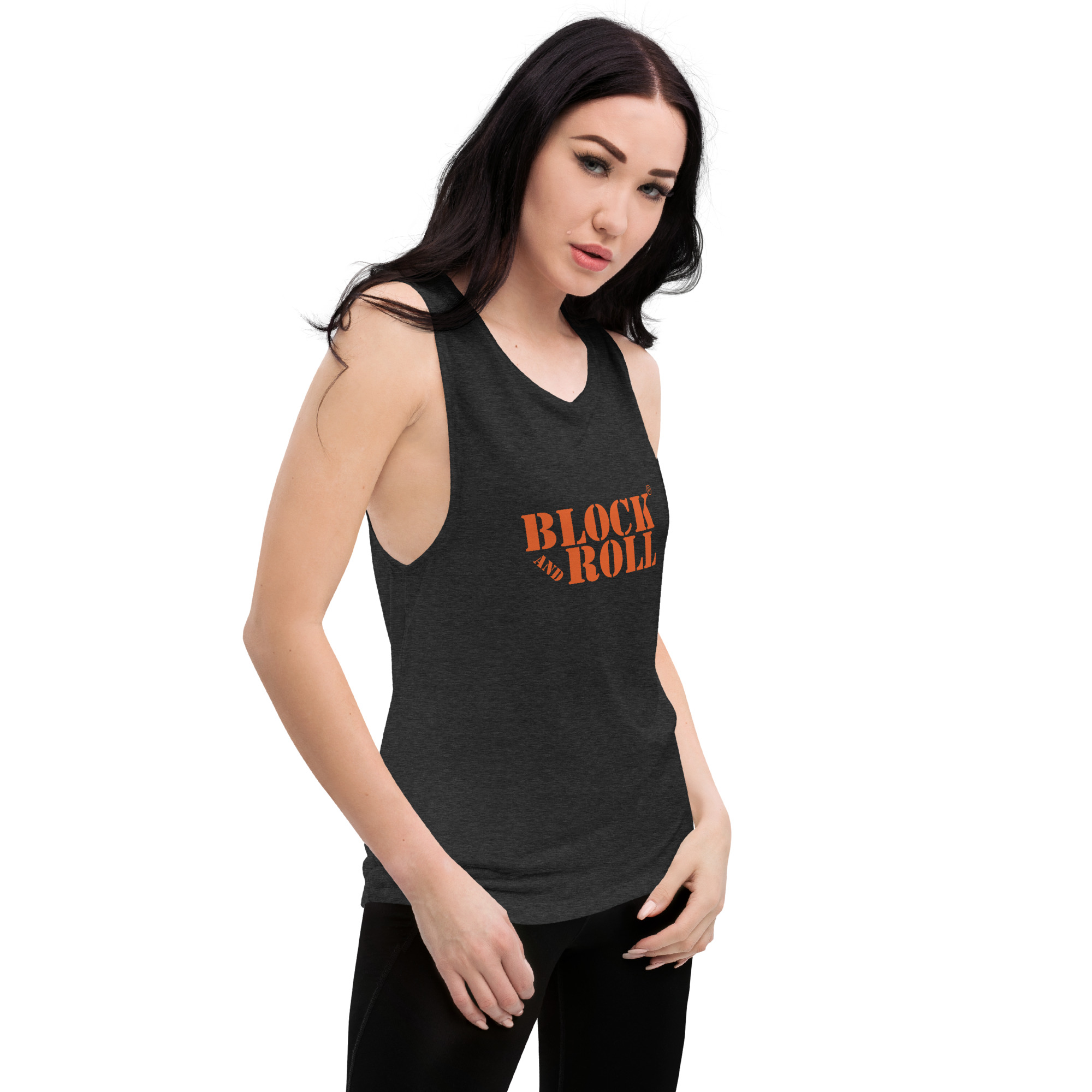 Block And Roll Ladies’ Muscle Tank - Image 4