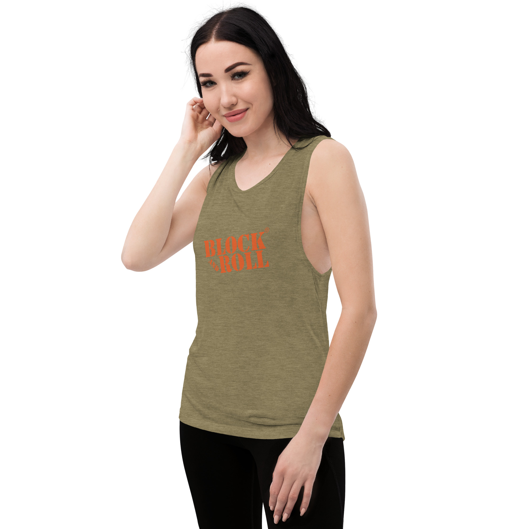 Block And Roll Ladies’ Muscle Tank - Image 6